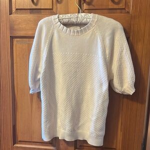 LOFT Textured White Sweater